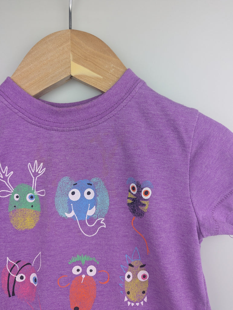 Next Purple Animals Top - Unisex 9-12 Months Little Ones Preloved Used, Preloved, Preworn Baby, Girls & Boys Clothes. Kids & Children's second hand Clothing UK Online. Cheap affordable. Brands including Next, Joules, Nutmeg Morrisons, TU, F&F, H&M.