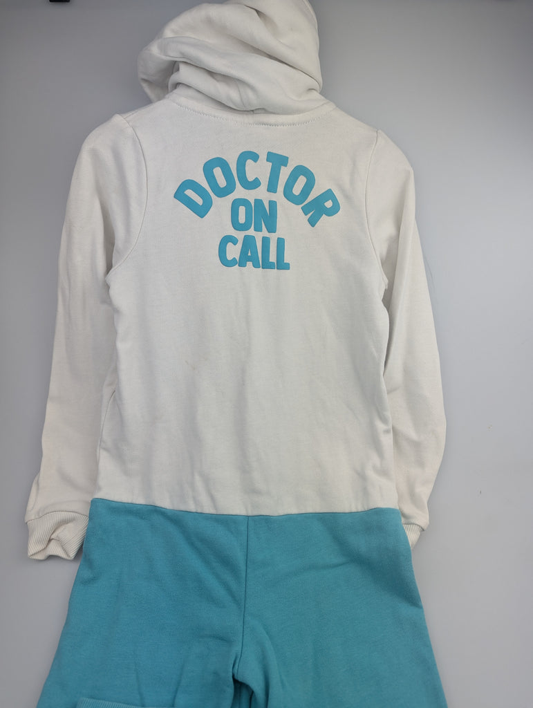 M&S Doctor On Call Onesie - Unisex 4-5 Years Little Ones Preloved Used, Preloved, Preworn Baby, Girls & Boys Clothes. Kids & Children's second hand Clothing UK Online. Cheap affordable. Brands including Next, Joules, Nutmeg Morrisons, TU, F&F, H&M.