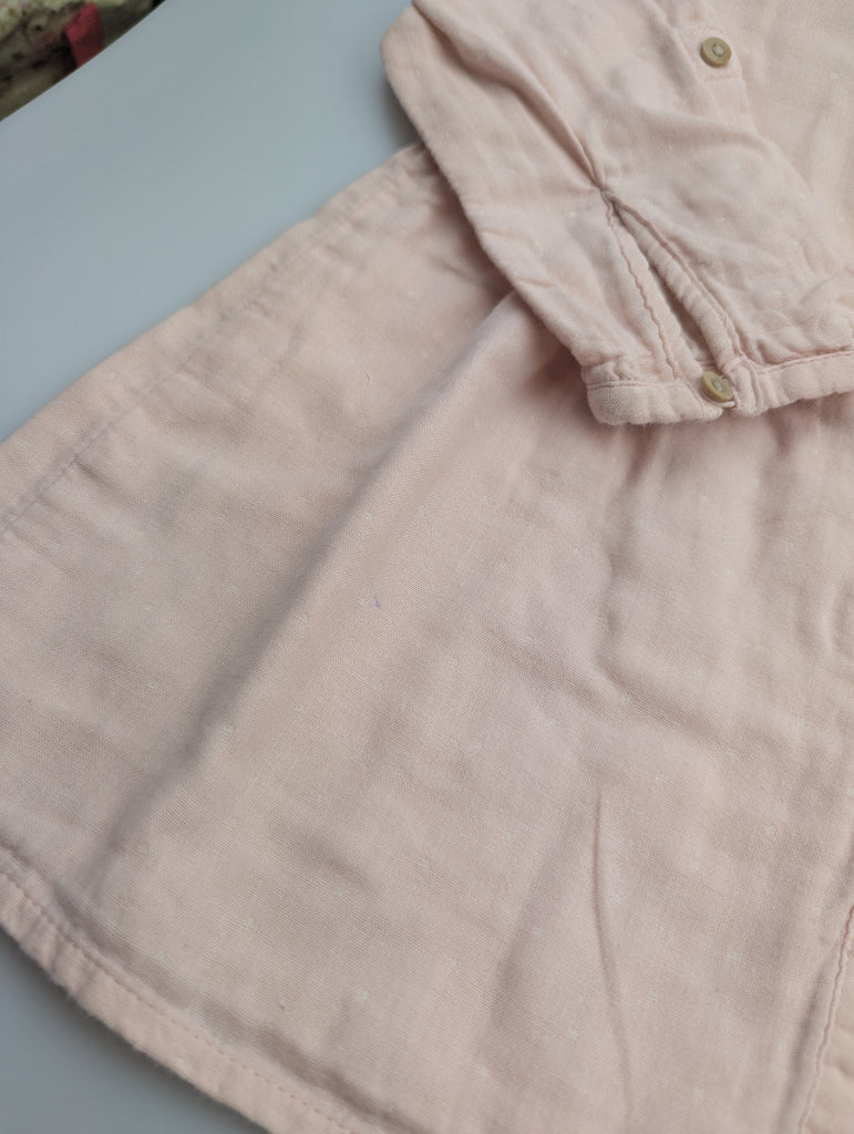 H&M Pink Cotton Dress - Girls 9-12 Months Little Ones Preloved Used, Preloved, Preworn Baby, Girls & Boys Clothes. Kids & Children's second hand Clothing UK Online. Cheap affordable. Brands including Next, Joules, Nutmeg Morrisons, TU, F&F, H&M.