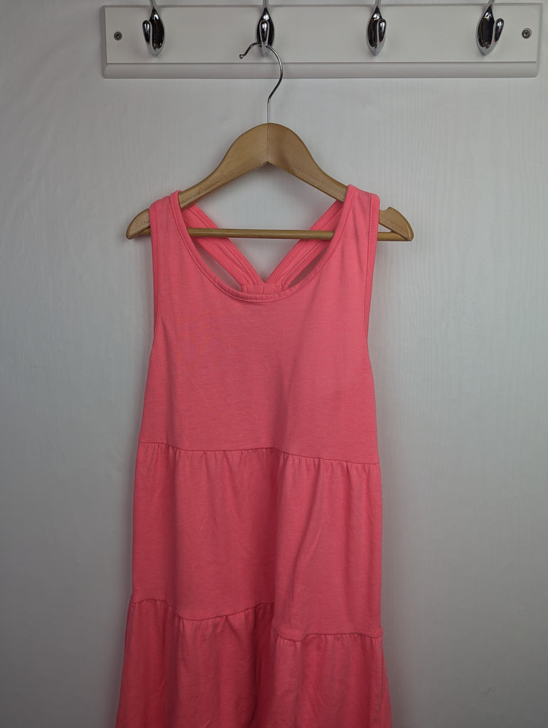 Nutmeg Hot Pink Layered Dress - Girls 8-9 Years Little Ones Preloved Used, Preloved, Preworn Baby, Girls & Boys Clothes. Kids & Children's second hand Clothing UK Online. Cheap affordable. Brands including Next, Joules, Nutmeg Morrisons, TU, F&F, H&M.