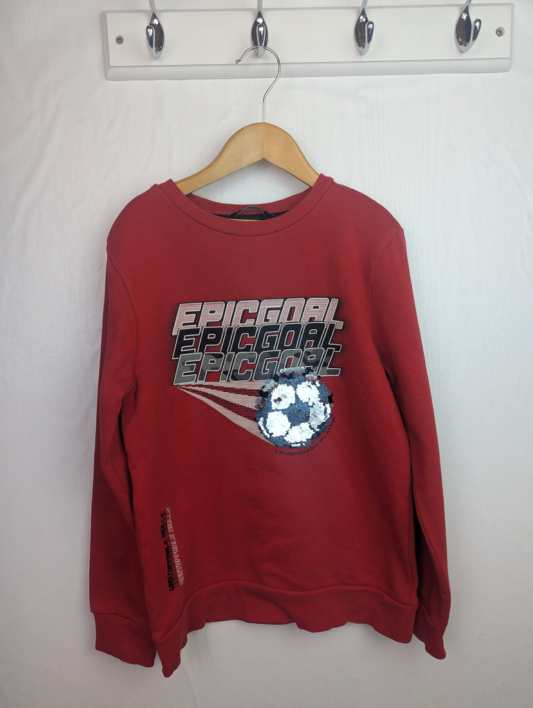 George 'Epic Goal' Jumper - Boys 9-10 Years Little Ones Preloved Second Hand Baby, Girls & Boys Clothes. UK Postage