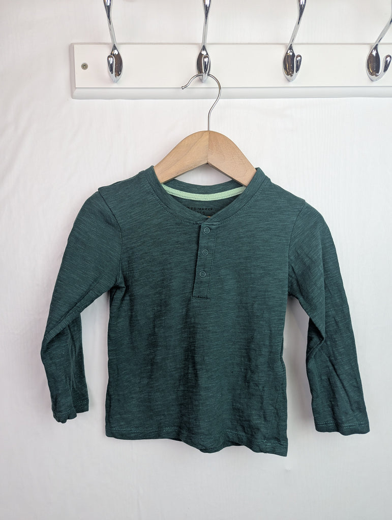 Primark Green Long Sleeve Top - Boys 12-18 Months Little Ones Preloved Second Hand Baby, Girls & Boys Clothes. UK Postage