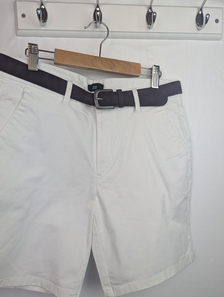 NWOT's White Denim Shorts - Mens size 28'' Little Ones Preloved Second Hand Baby, Girls & Boys Clothes. UK Postage