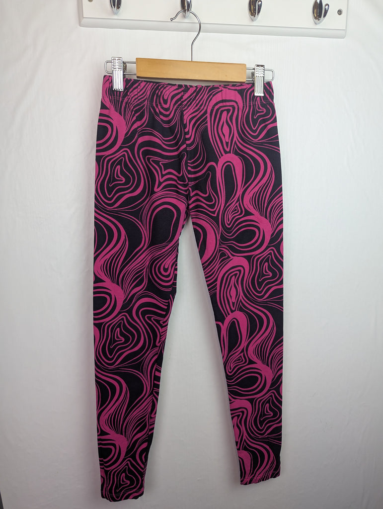 Pep & Co Pink Swirl Leggings - Girls 11 Years Little Ones Preloved Second Hand Baby, Girls & Boys Clothes. UK Postage