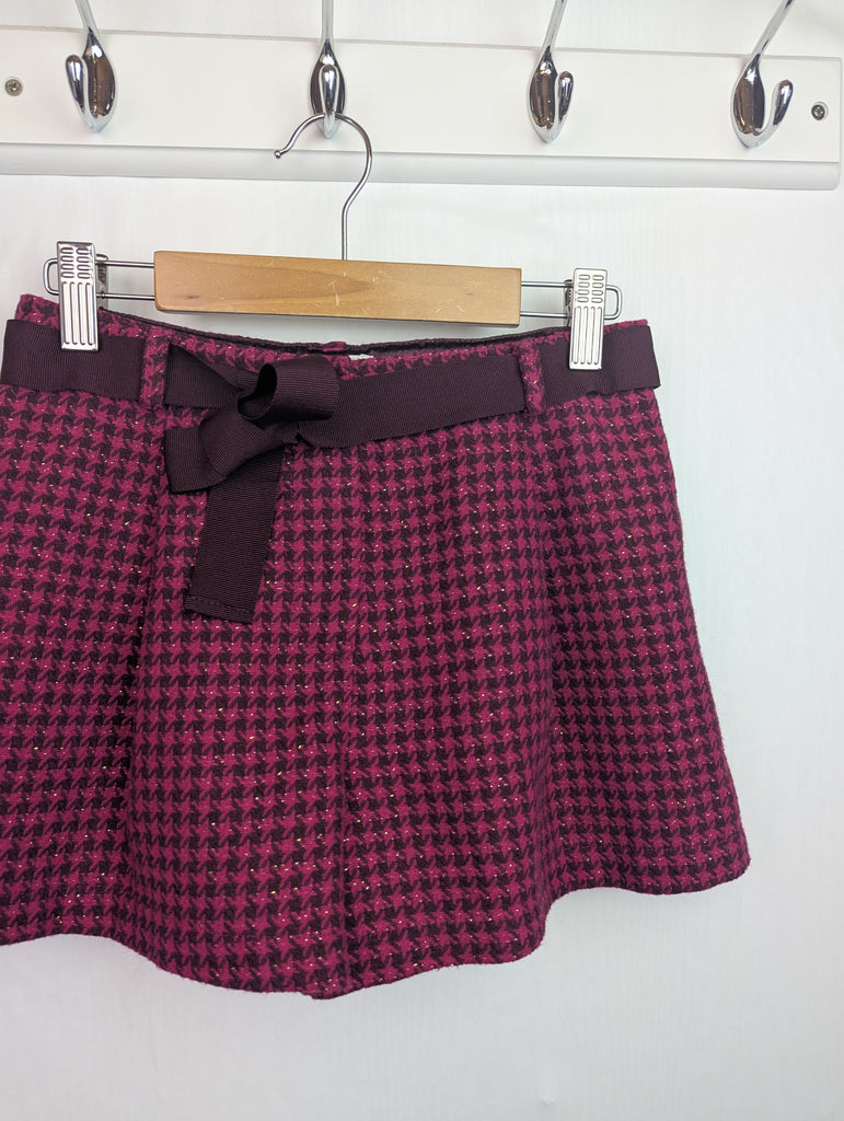Monsoon Pink Dogtooth Shorts - Girls 9 Years Little Ones Preloved Second Hand Baby, Girls & Boys Clothes. UK Postage