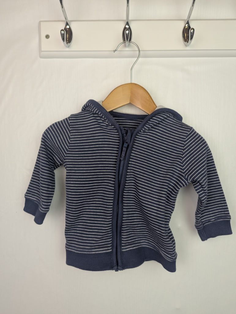 George Navy Zip Hoodie - Boys 0-3 Months Little Ones Preloved Second Hand Baby, Girls & Boys Clothes. UK Postage