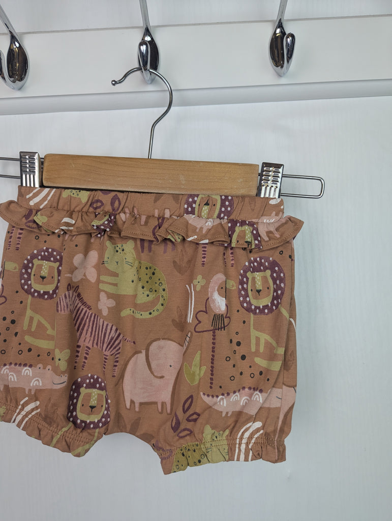 TU Ruffle Animal Shorts - Girls 0-3 Months Little Ones Preloved Second Hand Baby, Girls & Boys Clothes. UK Postage