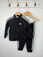 Adidas Black Striped Tracksuit - Boys 9 - 12 Months - Little Ones Preloved. Second Hand Children's & Preloved Baby, Kids, Girls & Boys Clothes. UK online
