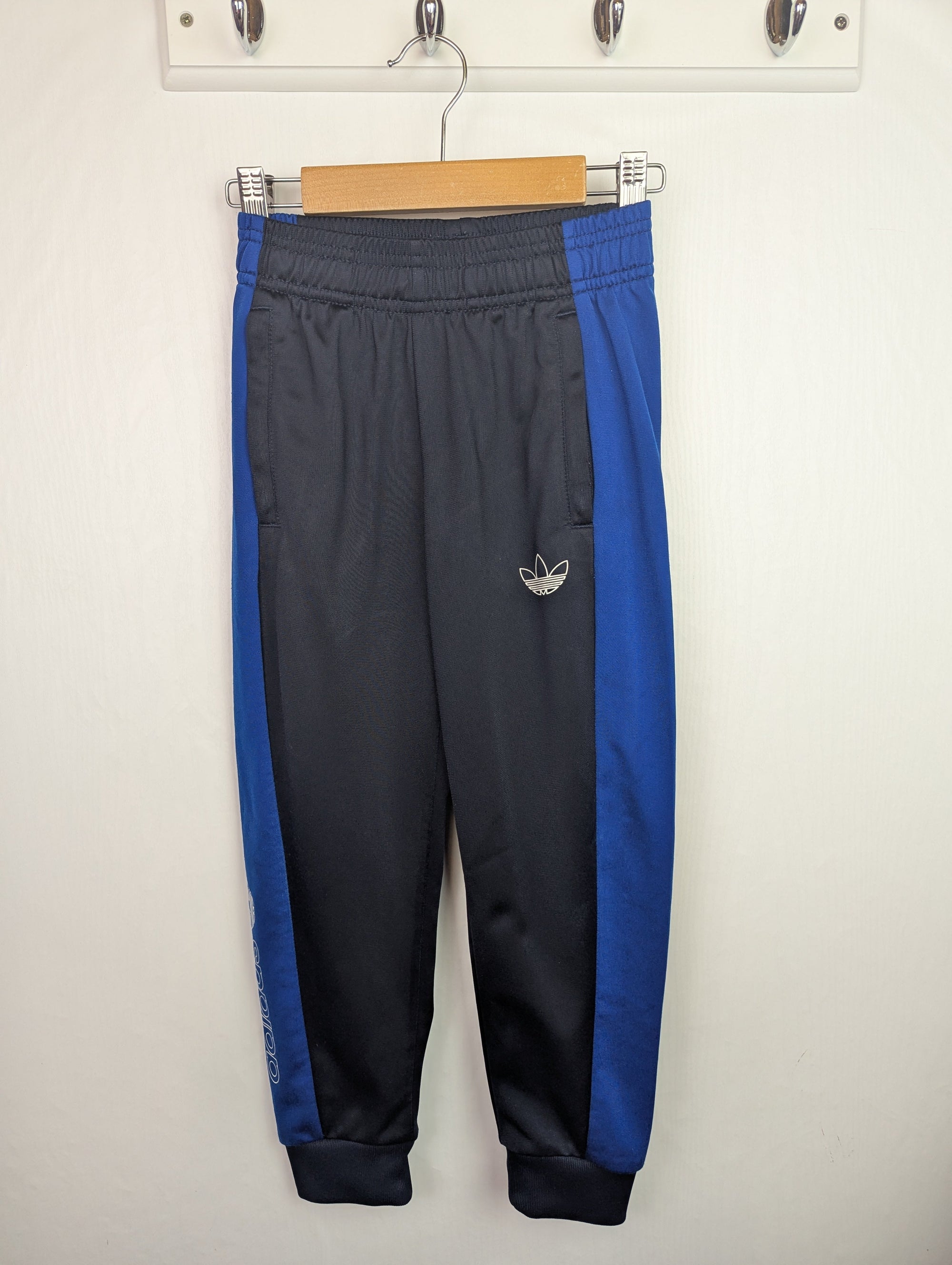 Adidas Blue & Navy Tracksuit Bottoms - Boys 6 - 7 Years - Little Ones Preloved. Second Hand Children's & Preloved Baby, Kids, Girls & Boys Clothes. UK online