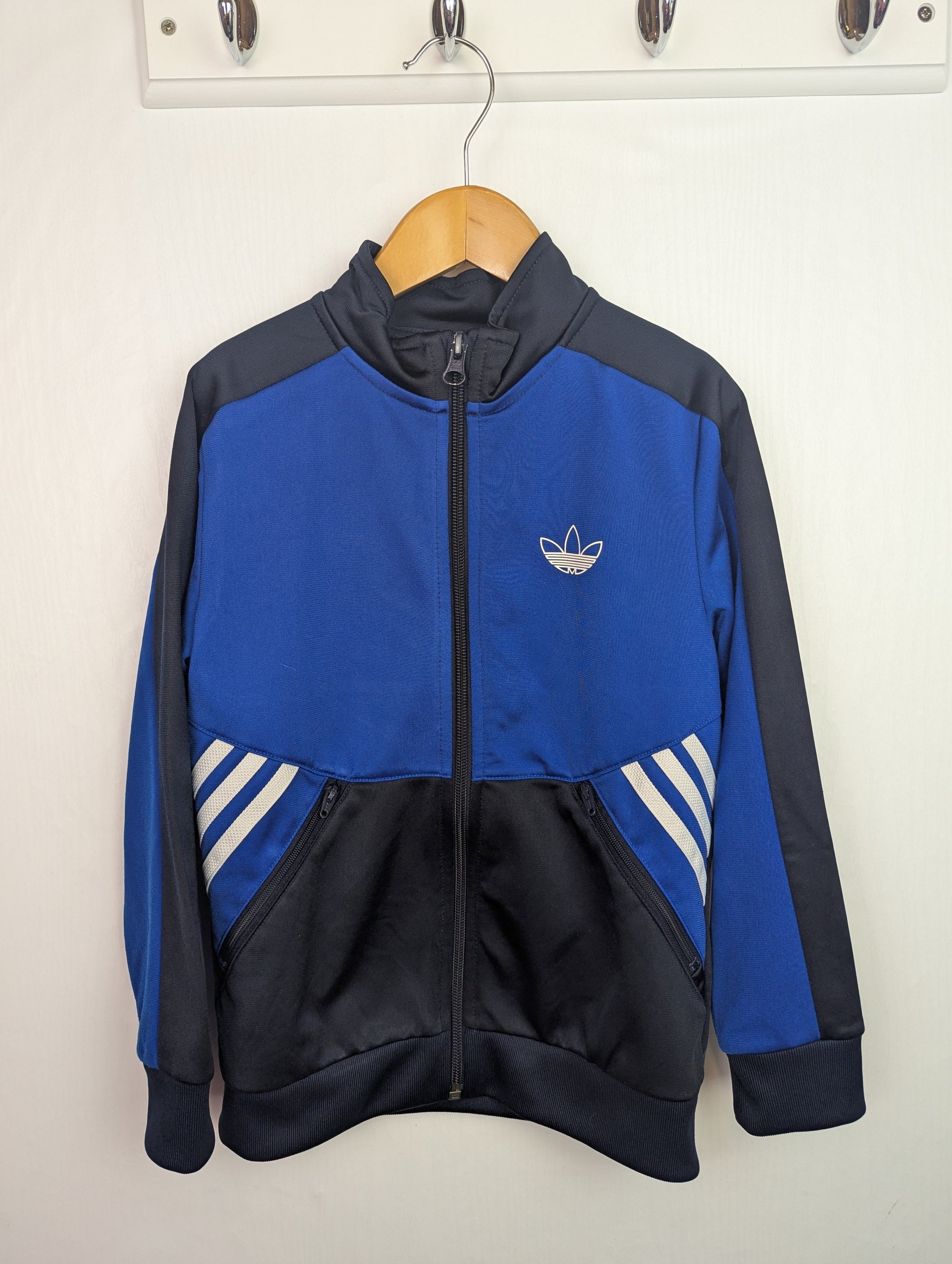 Adidas Blue Tacksuit Top - Boys 6 - 7 Years - Little Ones Preloved. Second Hand Children's & Preloved Baby, Kids, Girls & Boys Clothes. UK online
