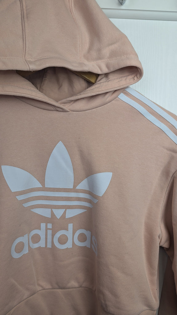 Adidas Pink Cropped Hoodie - Girls 12-13 Years Little Ones Preloved Used, Preloved, Preworn & Second Hand Baby, Kids & Children's Clothing UK Online. Cheap affordable. Brands including Next, Joules, Nutmeg Morrisons, TU, F&F, H&M.