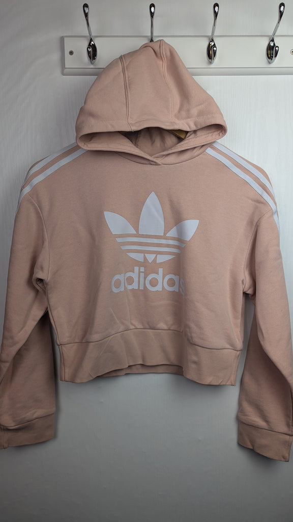 Adidas Pink Cropped Hoodie - Girls 12-13 Years Little Ones Preloved Used, Preloved, Preworn & Second Hand Baby, Kids & Children's Clothing UK Online. Cheap affordable. Brands including Next, Joules, Nutmeg Morrisons, TU, F&F, H&M.