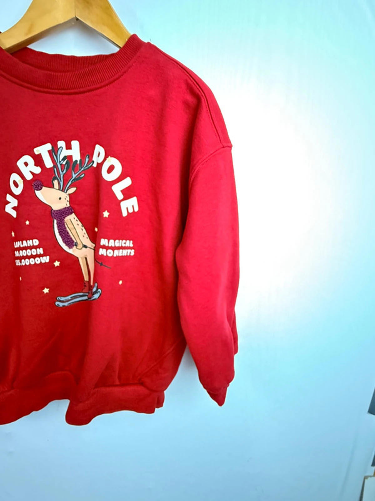 George Red Reindeer North Pole Jumper - Unisex 4-5 Years