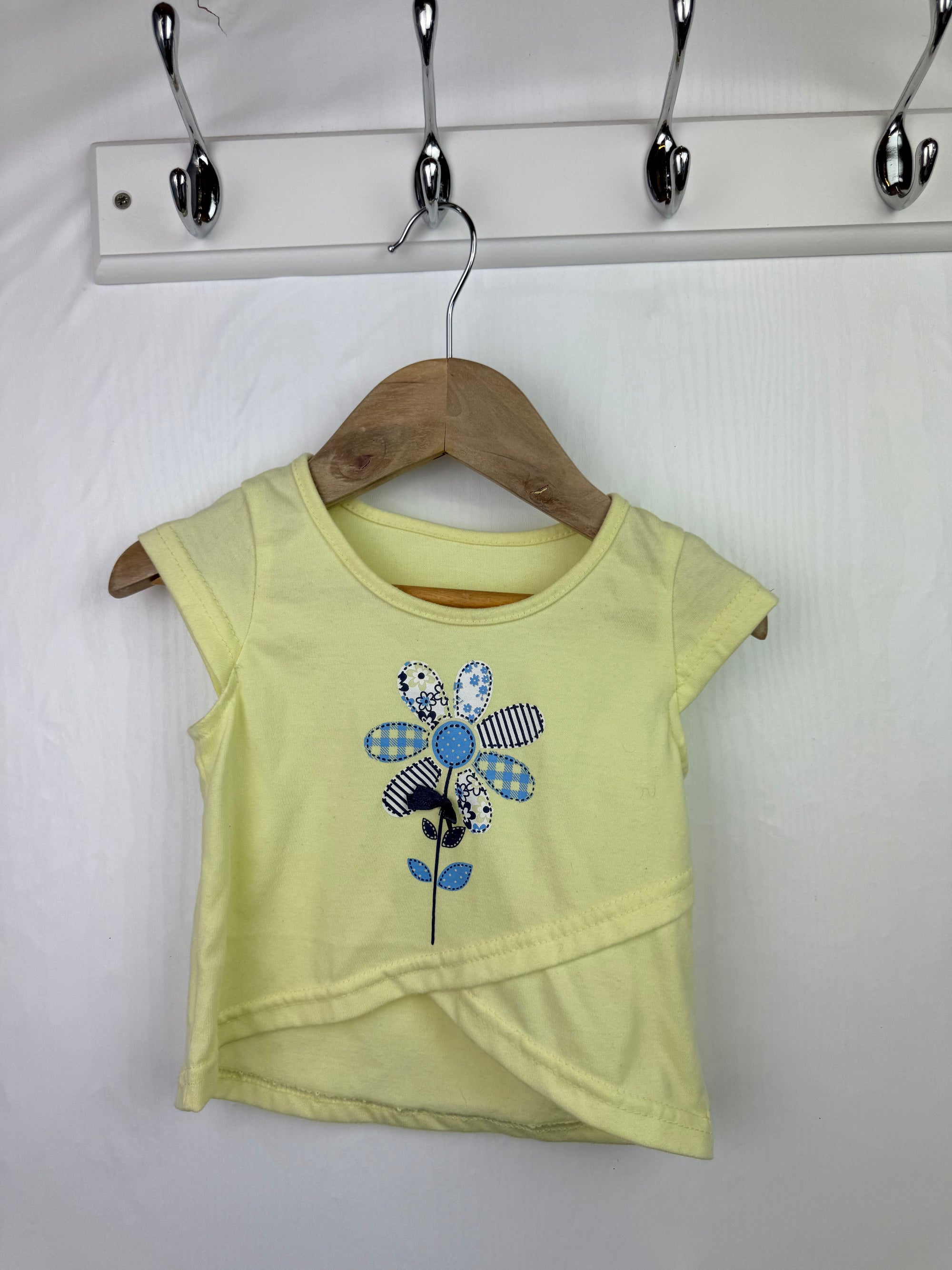 Bambini Yellow Floral Top - Girls 3 - 6 Months - Little Ones Preloved. Second Hand Children's & Preloved Baby, Kids, Girls & Boys Clothes. UK online