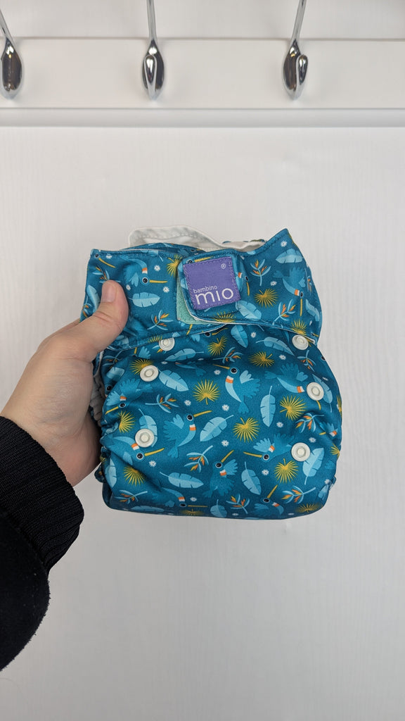 Bambino Mio Blue/Green Cloth Nappy - Unisex 0-2 Years Little Ones Preloved Used, Preloved, Preworn & Second Hand Baby, Kids & Children's Clothing UK Online. Cheap affordable. Brands including Next, Joules, Nutmeg Morrisons, TU, F&F, H&M.