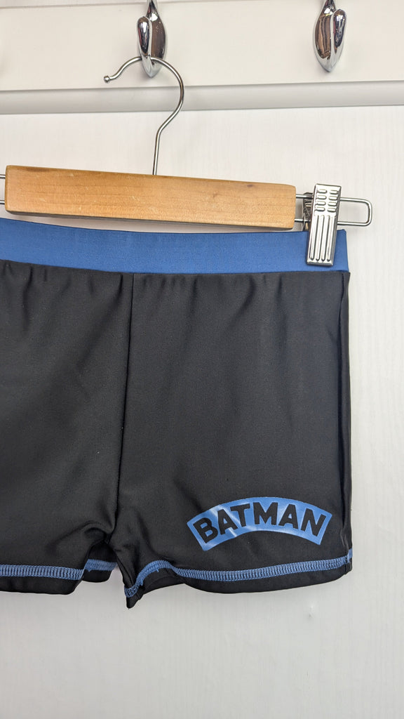 Batman Black & Blue Swim Shorts - Boys 7-8 Years Little Ones Preloved Used, Preloved, Preworn Baby, Girls & Boys Clothes. Kids & Children's second hand Clothing UK Online. Cheap affordable. Brands including Next, Joules, Nutmeg Morrisons, TU, F&F, H&M.