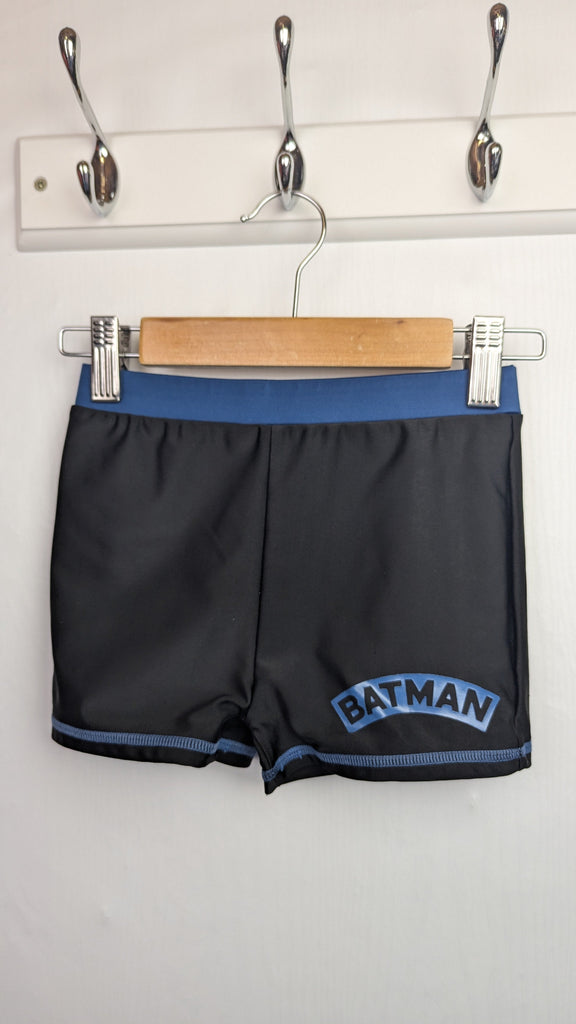 Batman Black & Blue Swim Shorts - Boys 7-8 Years Little Ones Preloved Used, Preloved, Preworn Baby, Girls & Boys Clothes. Kids & Children's second hand Clothing UK Online. Cheap affordable. Brands including Next, Joules, Nutmeg Morrisons, TU, F&F, H&M.