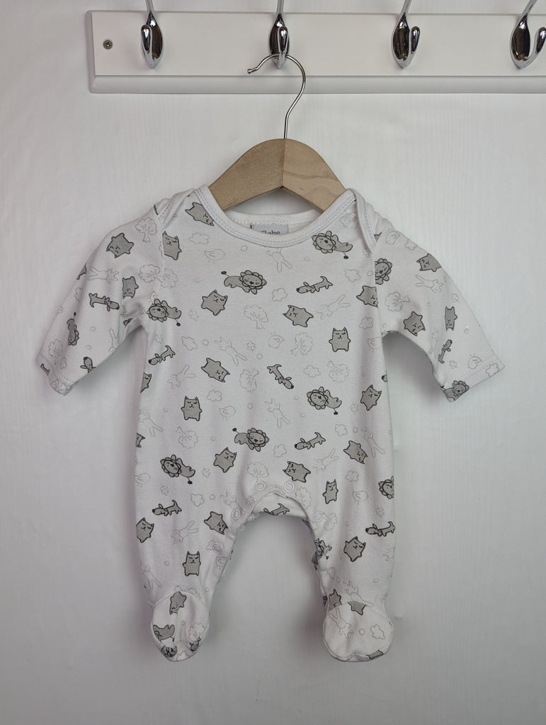 Bebe Benito Animal Sleepsuit - Unisex Newborn Little Ones Preloved Used, Preloved, Preworn Baby, Girls & Boys Clothes. Kids & Children's second hand Clothing UK Online. Cheap affordable. Brands including Next, Joules, Nutmeg Morrisons, TU, F&F, H&M.