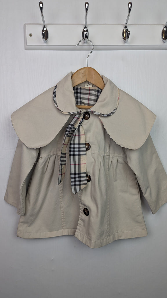 Beige Plaid Light Jacket - Girls 12 Months Unbranded Used, Preloved, Preworn & Second Hand Baby, Kids & Children's Clothing UK Online. Cheap affordable. Brands including Next, Joules, Nutmeg Morrisons, TU, F&F, H&M.