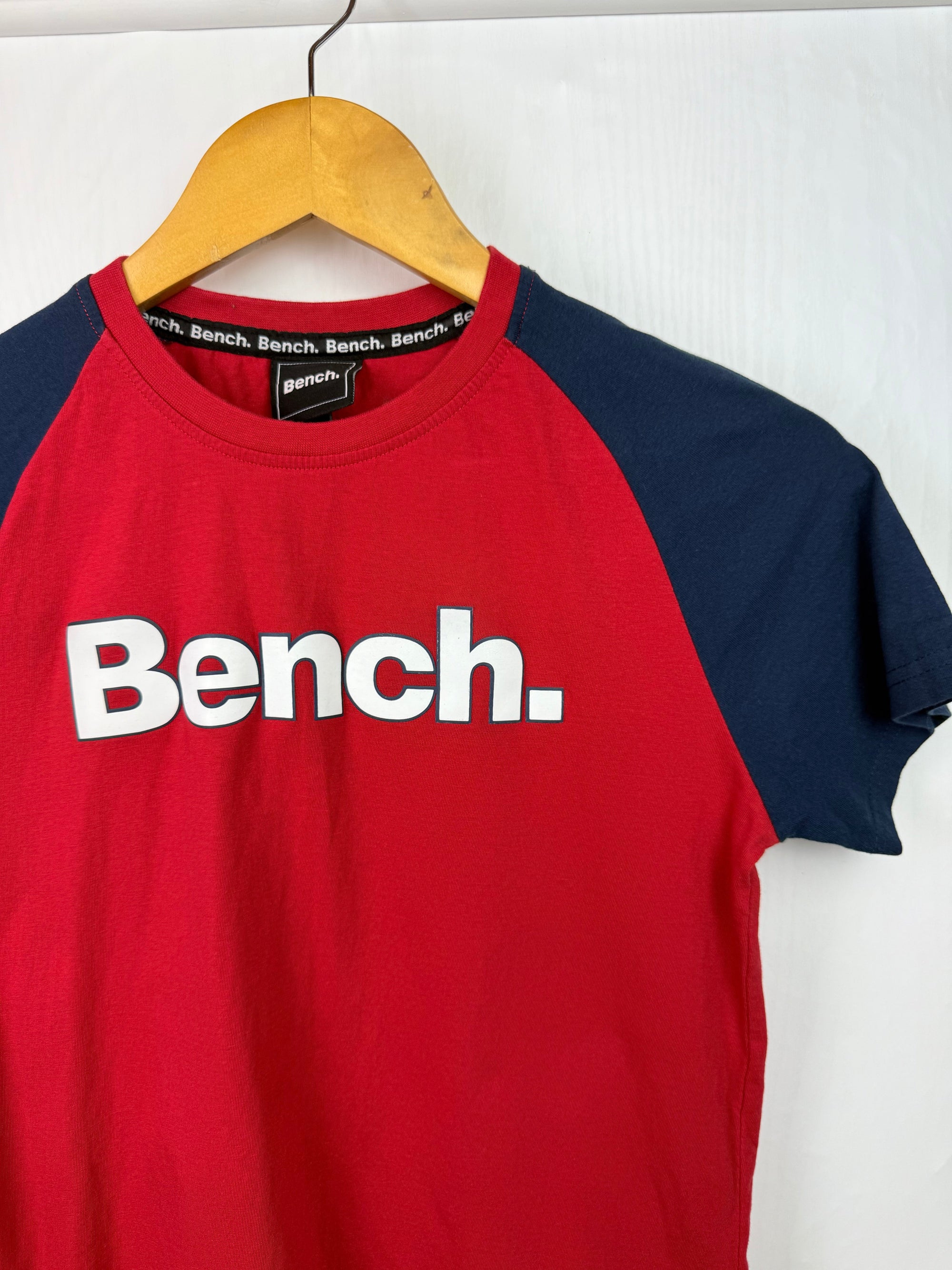 Bench Red & Navy Short Sleeve Top - Boys 11 - 12 Years - Little Ones Preloved. Second Hand Children's & Preloved Baby, Kids, Girls & Boys Clothes. UK online