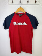 Bench Red & Navy Short Sleeve Top - Boys 11 - 12 Years - Little Ones Preloved. Second Hand Children's & Preloved Baby, Kids, Girls & Boys Clothes. UK online