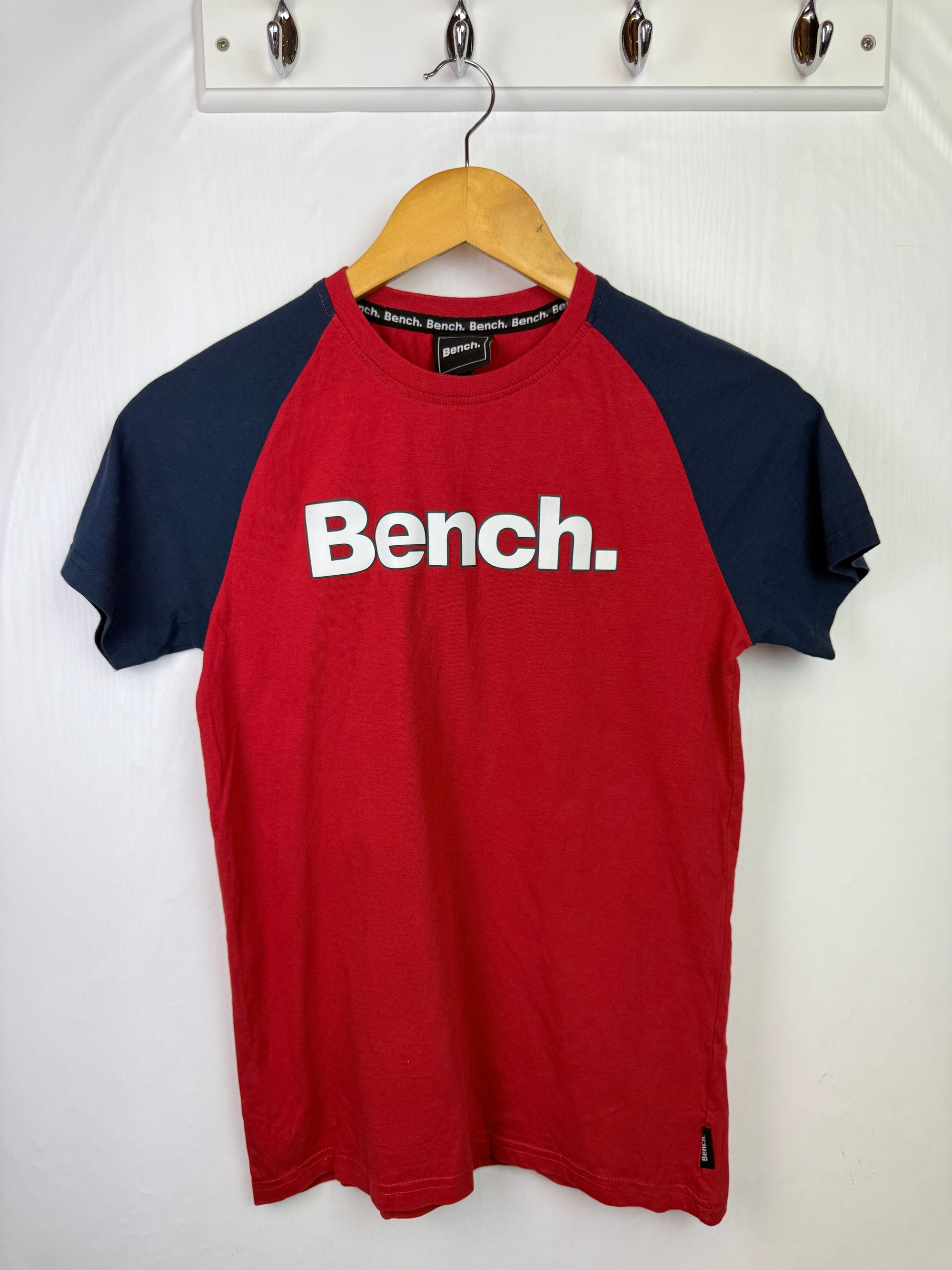 Bench Red & Navy Short Sleeve Top - Boys 11 - 12 Years - Little Ones Preloved. Second Hand Children's & Preloved Baby, Kids, Girls & Boys Clothes. UK online