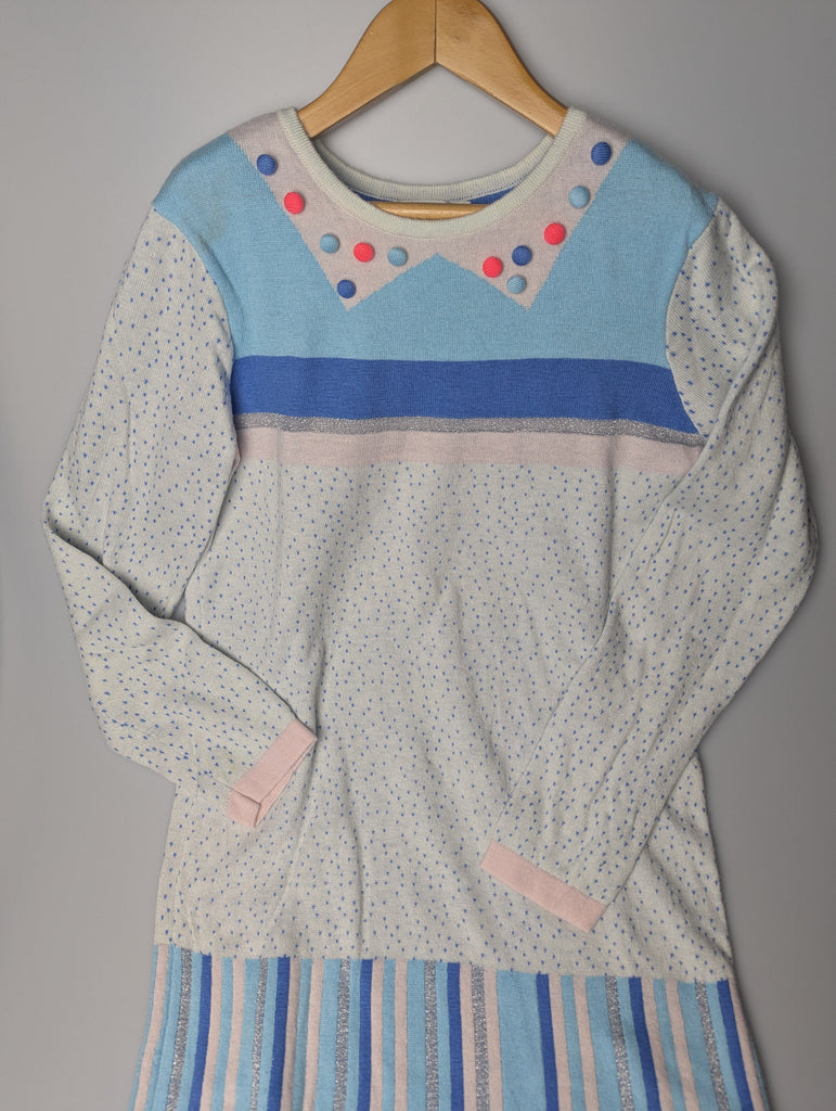 Billie Blush Blue Jumper Dress - Girls 8 Years Little Ones Preloved Used, Preloved, Preworn Baby, Girls & Boys Clothes. Kids & Children's second hand Clothing UK Online. Cheap affordable. Brands including Next, Joules, Nutmeg Morrisons, TU, F&F, H&M.