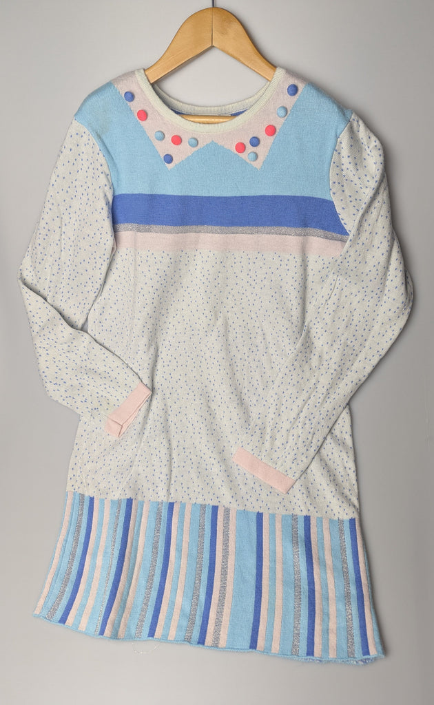 Billie Blush Blue Jumper Dress - Girls 8 Years Little Ones Preloved Used, Preloved, Preworn Baby, Girls & Boys Clothes. Kids & Children's second hand Clothing UK Online. Cheap affordable. Brands including Next, Joules, Nutmeg Morrisons, TU, F&F, H&M.