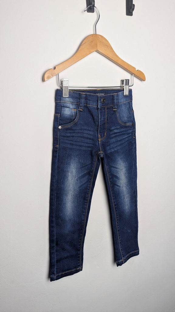 Blue Seven Straight Leg Denim Jeans - Boys 3 Years Little Ones Preloved Used, Preloved, Preworn Baby, Girls & Boys Clothes. Kids & Children's second hand Clothing UK Online. Cheap affordable. Brands including Next, Joules, Nutmeg Morrisons, TU, F&F, H&M.