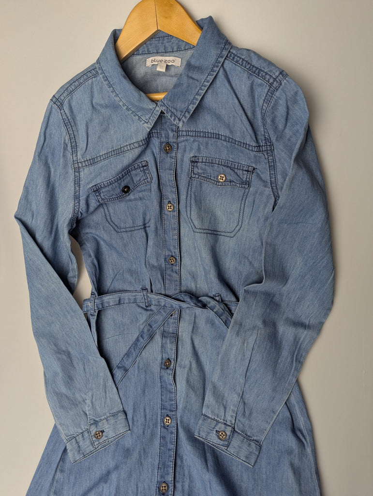 Blue Zoo Denim Dress - Girls 11 Years Little Ones Preloved Used, Preloved, Preworn Baby, Girls & Boys Clothes. Kids & Children's second hand Clothing UK Online. Cheap affordable. Brands including Next, Joules, Nutmeg Morrisons, TU, F&F, H&M.