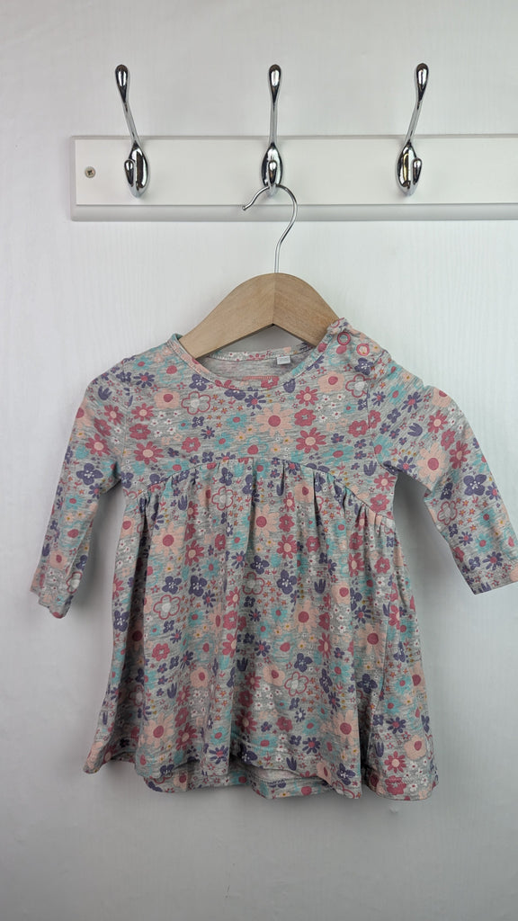 Blue Zoo Grey Floral Dress - Girls 3-6 Months Little Ones Preloved Used, Preloved, Preworn & Second Hand Baby, Kids & Children's Clothing UK Online. Cheap affordable. Brands including Next, Joules, Nutmeg Morrisons, TU, F&F, H&M.