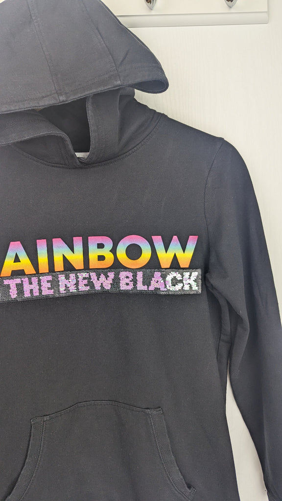 Blue Zoo 'Rainbow is the new Black' Hoodie - Girls 13-14 Years Blue Zoo Used, Preloved, Preworn Baby, Girls & Boys Clothes. Kids & Children's second hand Clothing UK Online. Cheap affordable. Brands including Next, Joules, Nutmeg Morrisons, TU, F&F, H&M.