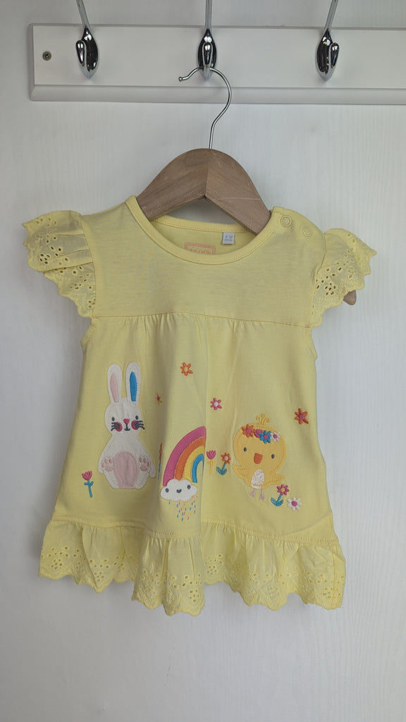 Blue Zoo Yellow Rabbit & Rainbows Dress - Girls 9-12 Months Blue Zoo Used, Preloved, Preworn & Second Hand Baby, Kids & Children's Clothing UK Online. Cheap affordable. Brands including Next, Joules, Nutmeg Morrisons, TU, F&F, H&M.