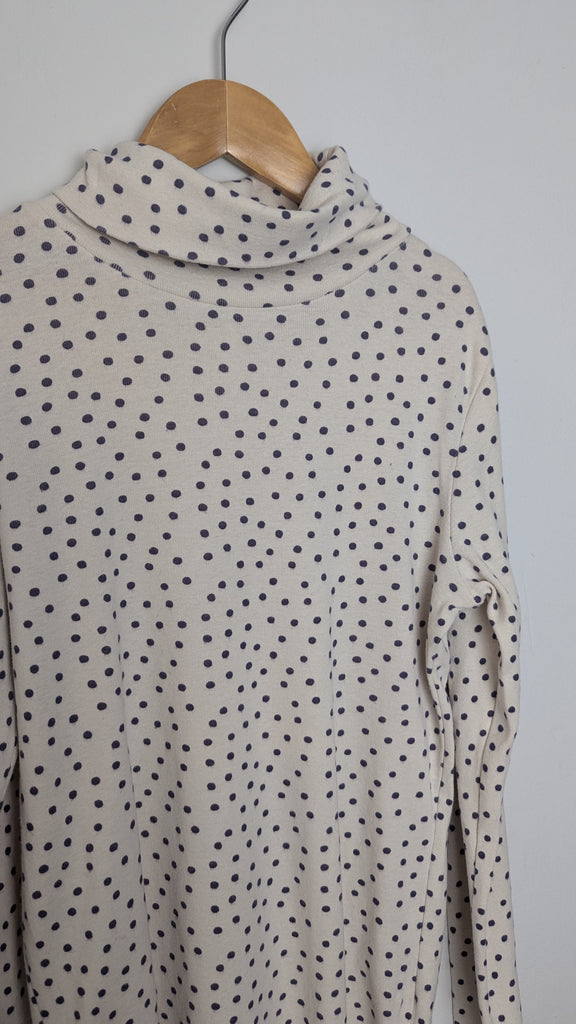 Boden Cream & Navy Spot Long Sleeve Top - Girls 11-12 Years Little Ones Preloved Used, Preloved, Preworn Baby, Girls & Boys Clothes. Kids & Children's second hand Clothing UK Online. Cheap affordable. Brands including Next, Joules, Nutmeg Morrisons, TU, F&F, H&M.