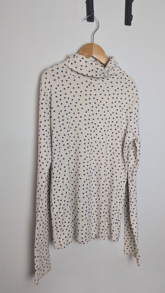 Boden Cream & Navy Spot Long Sleeve Top - Girls 11-12 Years Little Ones Preloved Used, Preloved, Preworn Baby, Girls & Boys Clothes. Kids & Children's second hand Clothing UK Online. Cheap affordable. Brands including Next, Joules, Nutmeg Morrisons, TU, F&F, H&M.