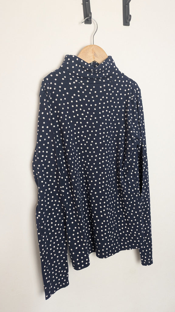 Boden Navy & White Polka Dot Long Sleeve Top - Girls 11-12 Years Little Ones Preloved Used, Preloved, Preworn Baby, Girls & Boys Clothes. Kids & Children's second hand Clothing UK Online. Cheap affordable. Brands including Next, Joules, Nutmeg Morrisons, TU, F&F, H&M.