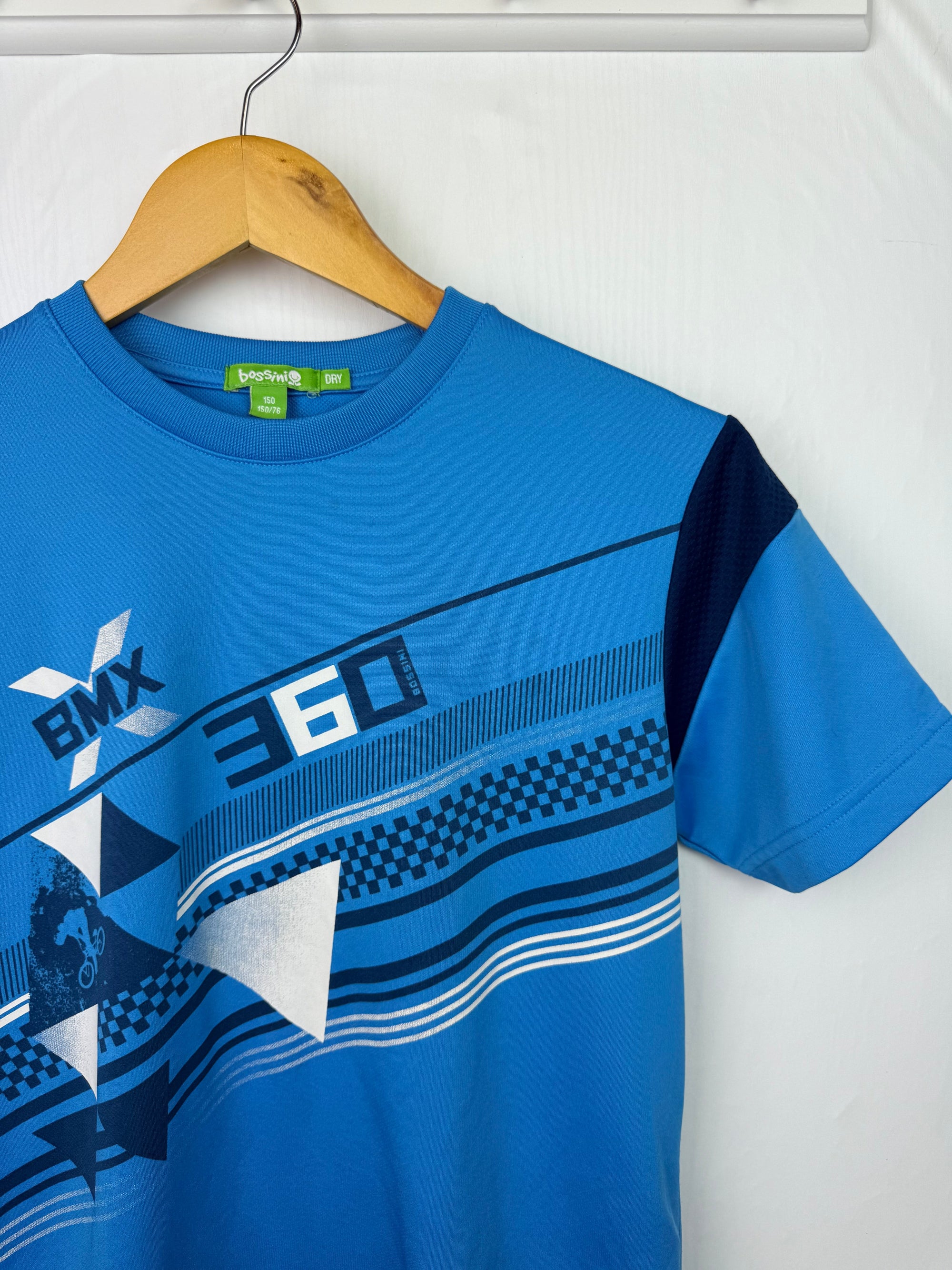 Bossini Blue BMX Top - Boys 11 - 12 Years - Little Ones Preloved. Second Hand Children's & Preloved Baby, Kids, Girls & Boys Clothes. UK online