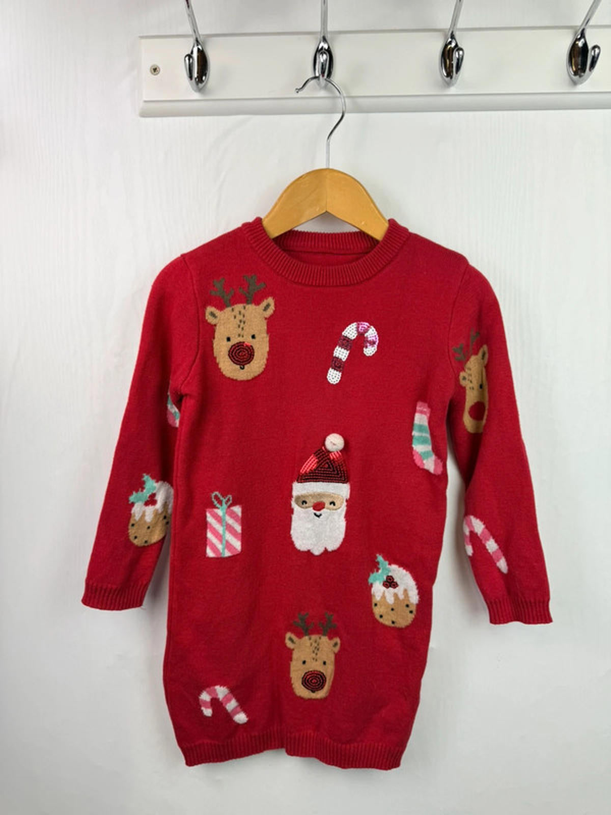 George Christmas Knit Dress - Girls 18-24 Months