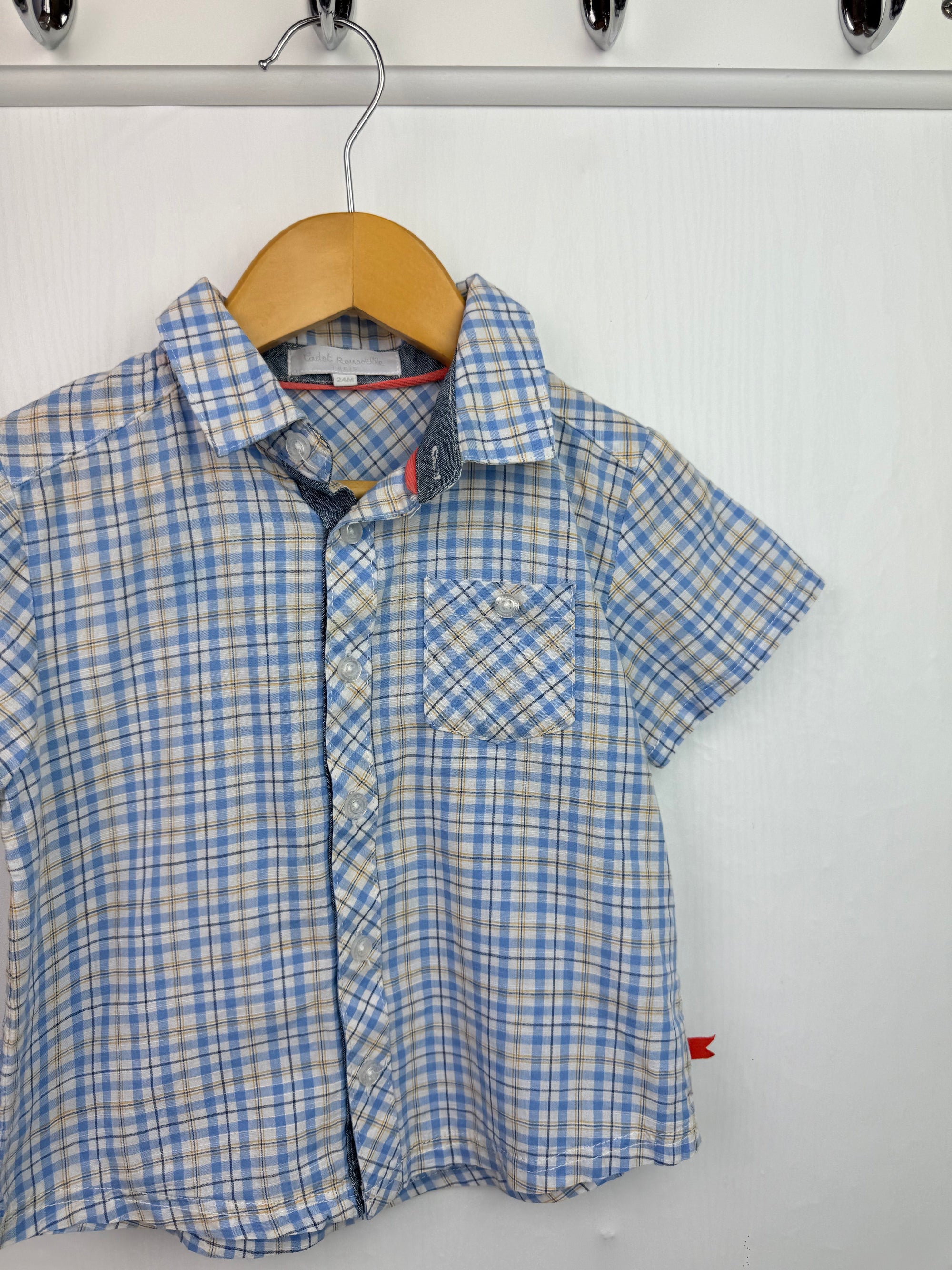 Cadet Rousselle Checked Shirt - Boys 2 Years - Little Ones Preloved. Second Hand Children's & Preloved Baby, Kids, Girls & Boys Clothes. UK online