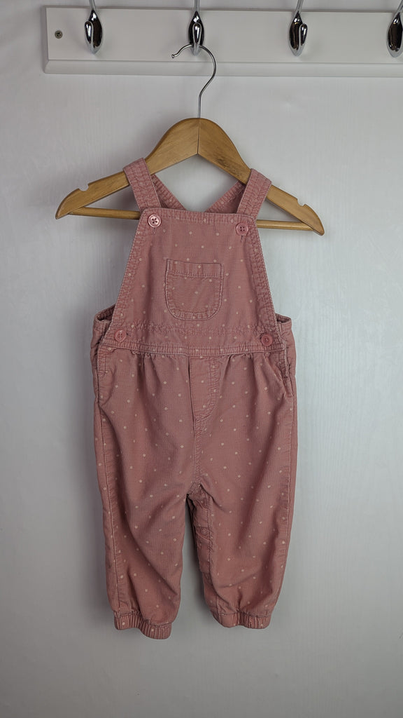 Carters Pink Cord Dungarees - Girls 9 Months Little Ones Preloved Used, Preloved, Preworn Baby, Girls & Boys Clothes. Kids & Children's second hand Clothing UK Online. Cheap affordable. Brands including Next, Joules, Nutmeg Morrisons, TU, F&F, H&M.