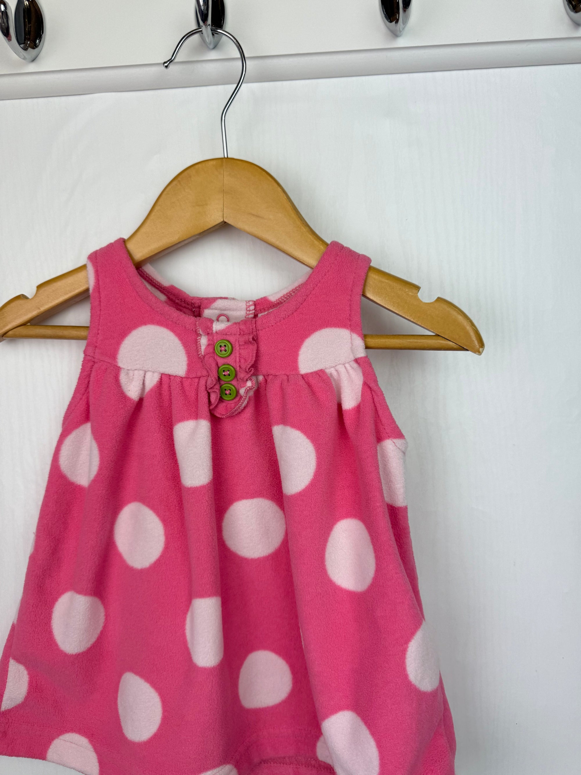 Carters Pink Fleece Dress - Girls 3 Months - Little Ones Preloved. Second Hand Children's & Preloved Baby, Kids, Girls & Boys Clothes. UK online