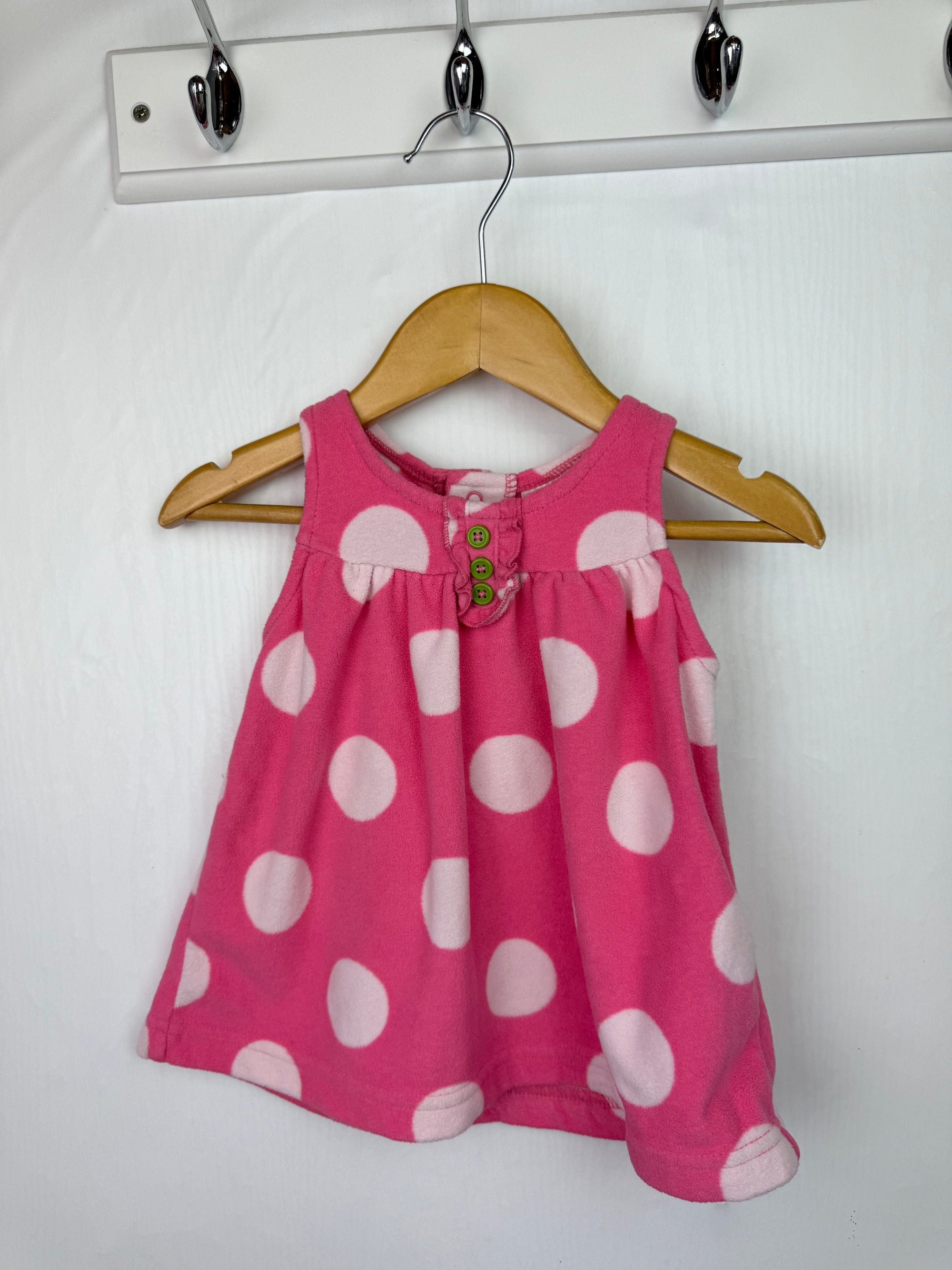 Carters Pink Fleece Dress - Girls 3 Months - Little Ones Preloved. Second Hand Children's & Preloved Baby, Kids, Girls & Boys Clothes. UK online