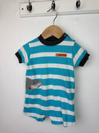 Carters Striped Shark Romper - Boys 3 - 6 Months - Little Ones Preloved. Second Hand Children's & Preloved Baby, Kids, Girls & Boys Clothes. UK online