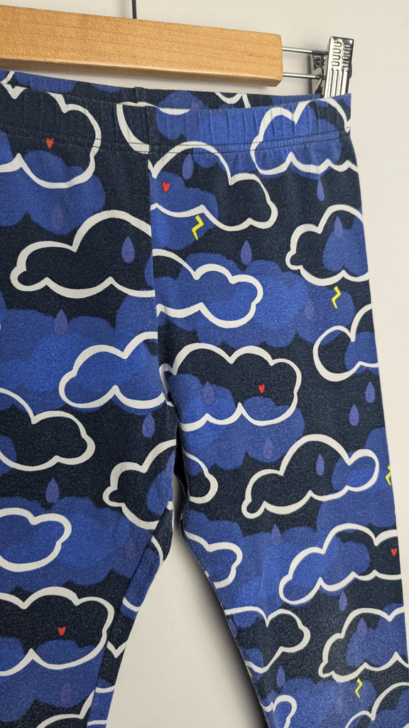 Catimini Black & Blue Cloud Leggings - Girls 10 Years Little Ones Preloved Used, Preloved, Preworn Baby, Girls & Boys Clothes. Kids & Children's second hand Clothing UK Online. Cheap affordable. Brands including Next, Joules, Nutmeg Morrisons, TU, F&F, H&M.