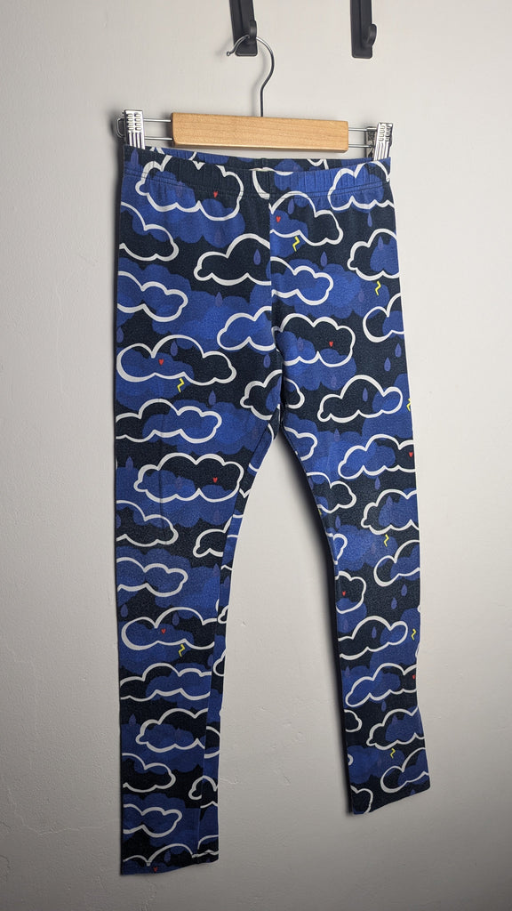 Catimini Black & Blue Cloud Leggings - Girls 10 Years Little Ones Preloved Used, Preloved, Preworn Baby, Girls & Boys Clothes. Kids & Children's second hand Clothing UK Online. Cheap affordable. Brands including Next, Joules, Nutmeg Morrisons, TU, F&F, H&M.