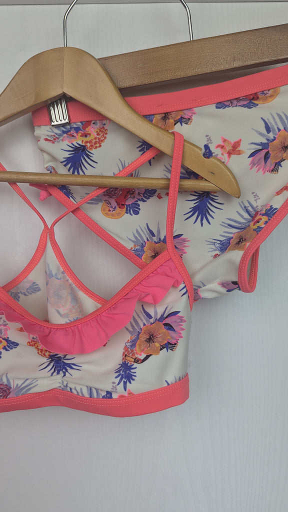 Catimini White & Pink Floral Bikini - Girls 8 Years Catimini Used, Preloved, Preworn & Second Hand Baby, Kids & Children's Clothing UK Online. Cheap affordable. Brands including Next, Joules, Nutmeg Morrisons, TU, F&F, H&M.