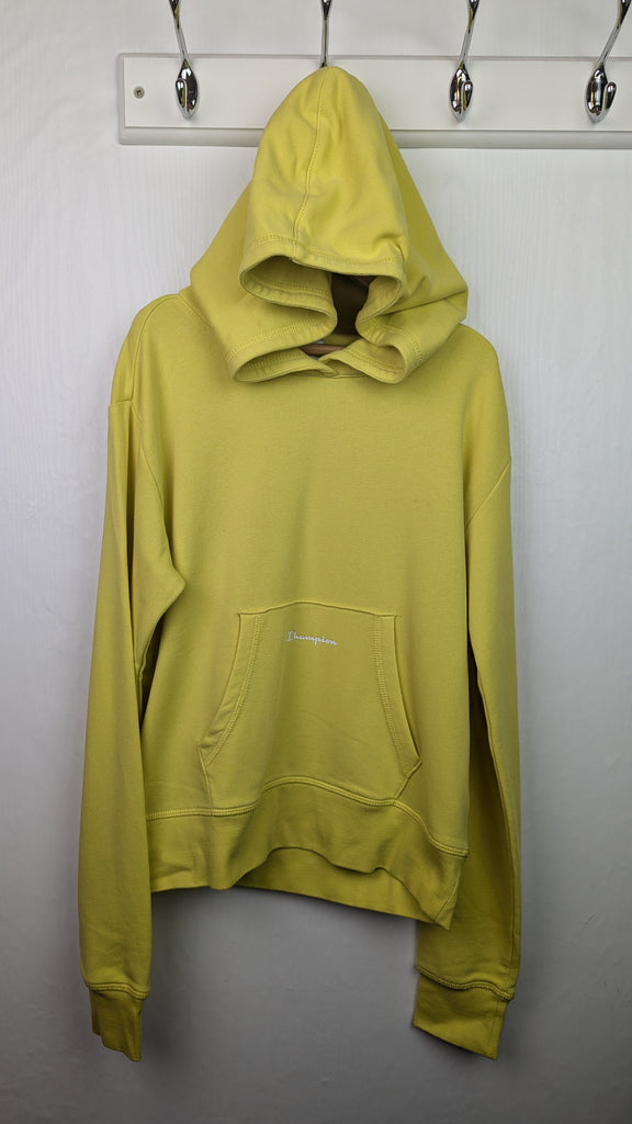 Champion Yellow Cropped Hoodie - Girls 11-12 Years Little Ones Preloved Used, Preloved, Preworn & Second Hand Baby, Kids & Children's Clothing UK Online. Cheap affordable. Brands including Next, Joules, Nutmeg Morrisons, TU, F&F, H&M.