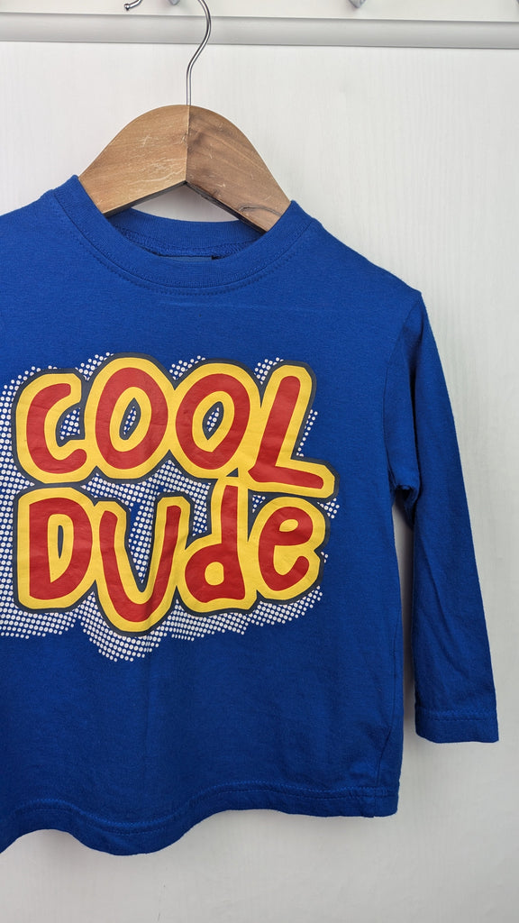 Cherokee Blue 'Cool Dude' Top - Boys 18-24 Months Cherokee Used, Preloved, Preworn & Second Hand Baby, Kids & Children's Clothing UK Online. Cheap affordable. Brands including Next, Joules, Nutmeg Morrisons, TU, F&F, H&M.