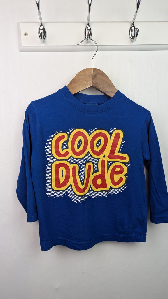 Cherokee Blue 'Cool Dude' Top - Boys 18-24 Months Cherokee Used, Preloved, Preworn & Second Hand Baby, Kids & Children's Clothing UK Online. Cheap affordable. Brands including Next, Joules, Nutmeg Morrisons, TU, F&F, H&M.