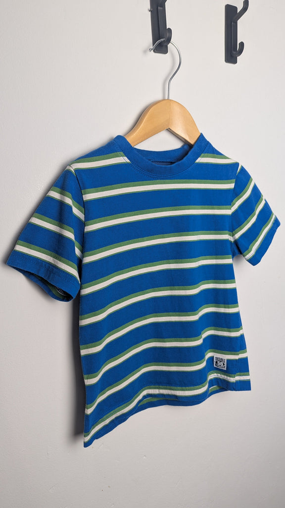 Cherokee Blue & Green Striped Top - Boys 18-24 Months Little Ones Preloved Used, Preloved, Preworn Baby, Girls & Boys Clothes. Kids & Children's second hand Clothing UK Online. Cheap affordable. Brands including Next, Joules, Nutmeg Morrisons, TU, F&F, H&M.